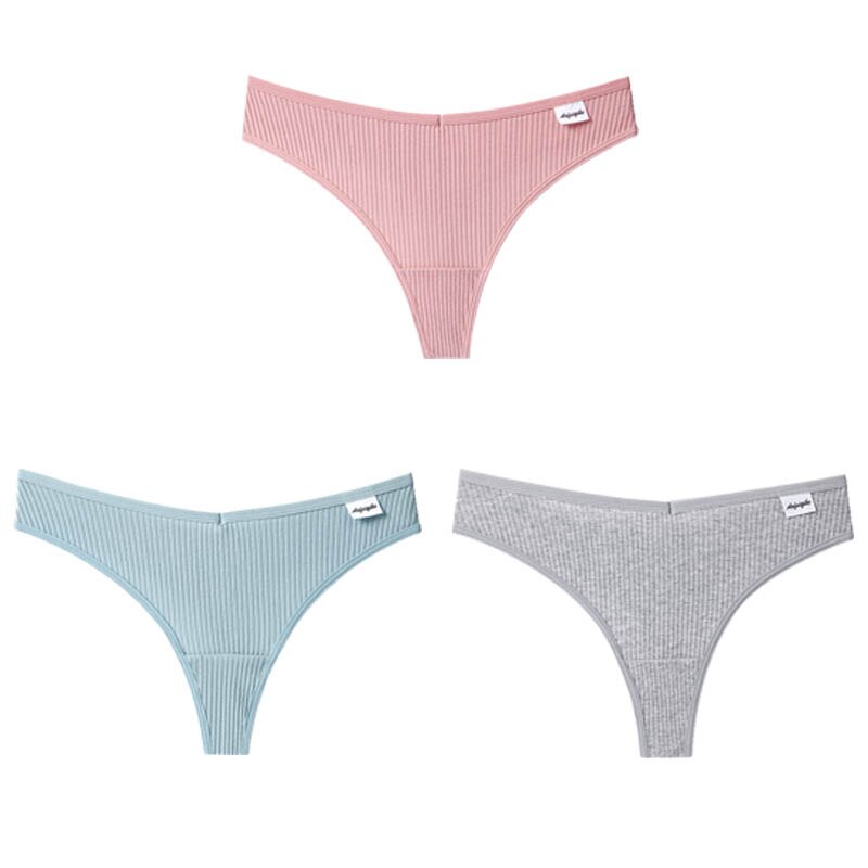 3 Teile/los V Taille Baumwolle G-String Tanga Höschen String Unterwäsche Briefs Dessous Unterhose Low-Rise Damen Intime