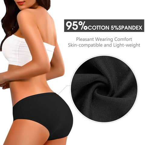 5-teiliges Set Höschen Baumwolle Unterwäsche Einfarbig Slips Mädchen Low-Rise Soft Panty Unterhose Weibliche Dessous