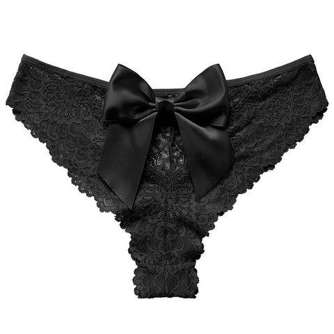 Lingerie étonnante string en dentelle, sous-vêtements féminins, string avec nœud, taille basse, lingerie transparente