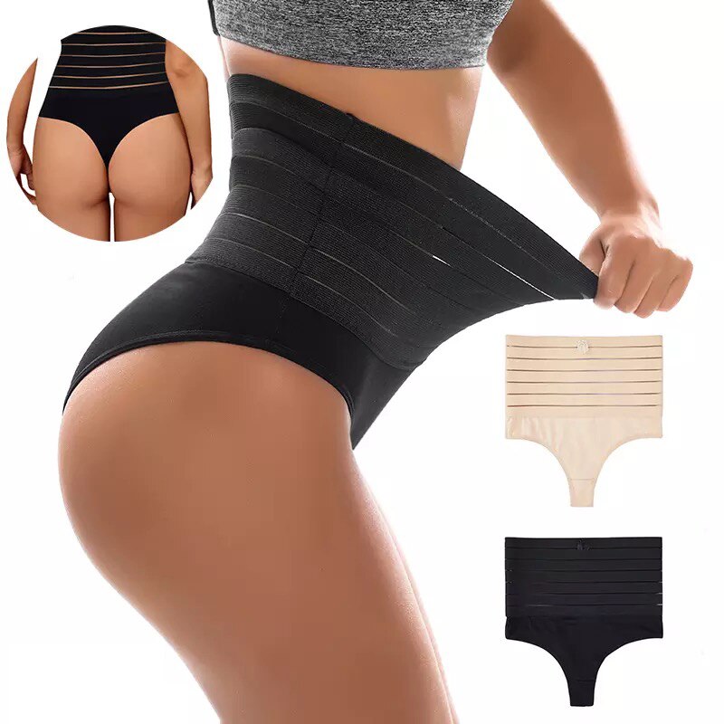 High Waist Shaping Thong Breathable Body Shaper Slimming Tummy Underwear Butt Lifter Seamless Panties Shaperwear