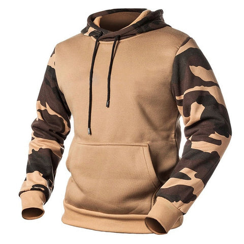 Dicke Herren-Hoodies im Camouflage-Design im Militärstil