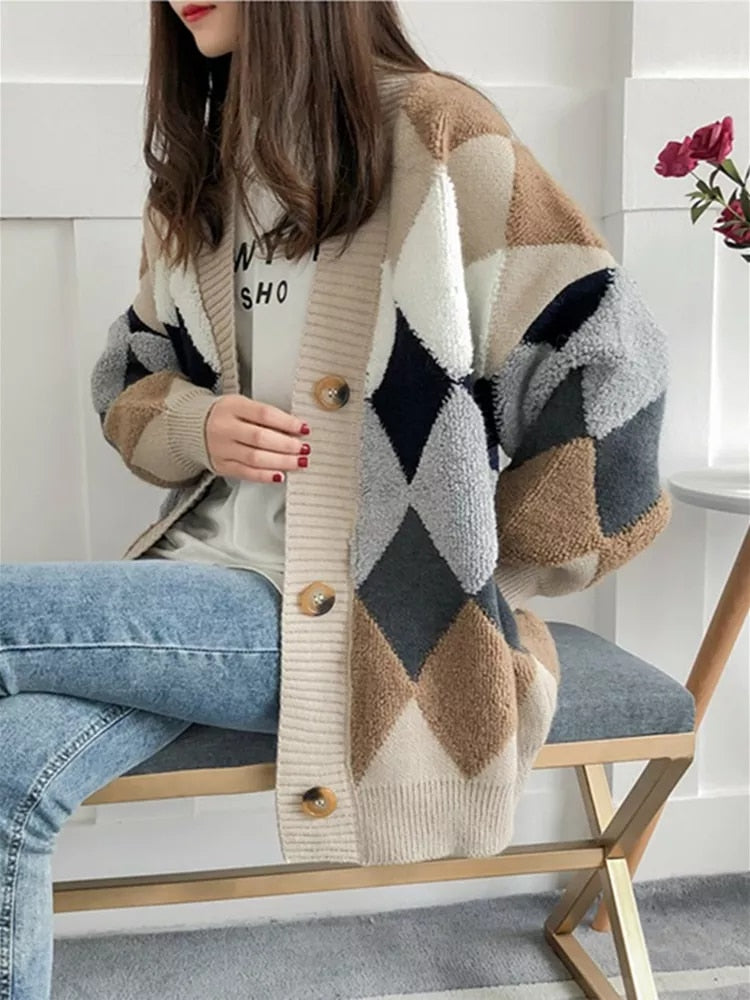 Lässiger, weicher, einreihiger Cardigan