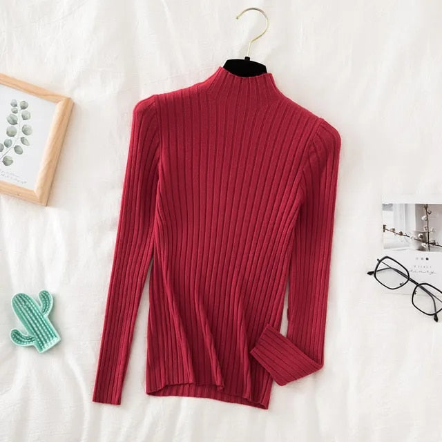 Autumn Spring Flare Sleeve Slim Sweaters