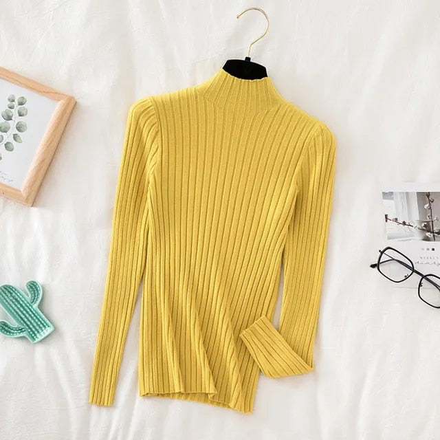 Autumn Spring Flare Sleeve Slim Sweaters