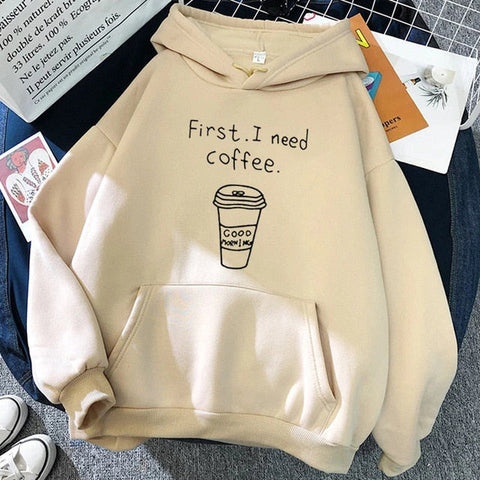 Erster Morgenkaffee Lässige Hoodies