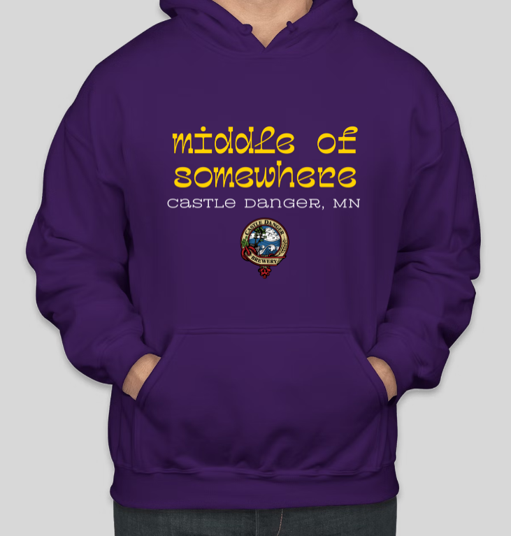 Kapuzenpullover mit „Middle of Somewhere Minnesota“-Slogan