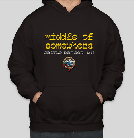 Kapuzenpullover mit „Middle of Somewhere Minnesota“-Slogan