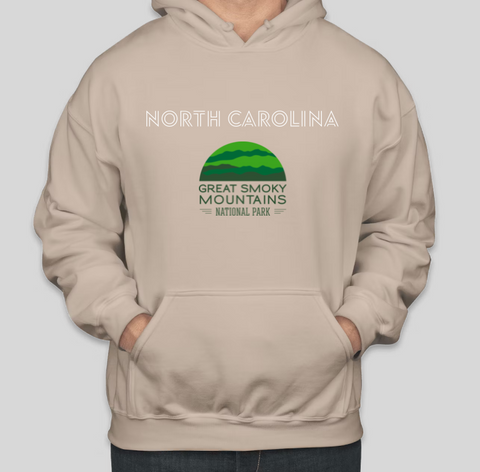 North Carolina Great Smoky Mountains Bedruckte Baumwoll-Hoodies