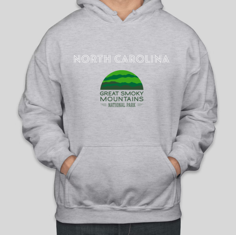 North Carolina Great Smoky Mountains Bedruckte Baumwoll-Hoodies