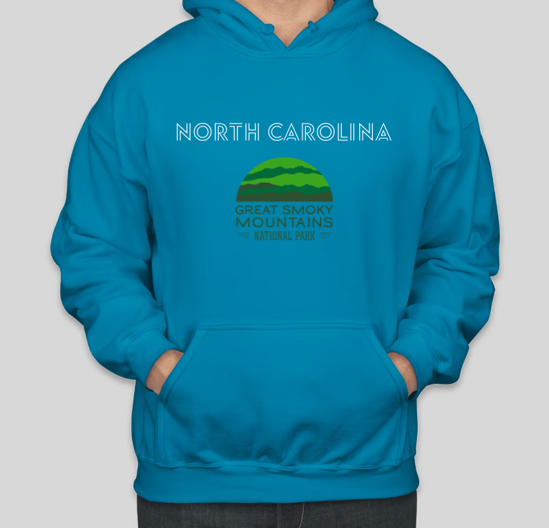 North Carolina Great Smoky Mountains Printed COTTON Hoodies