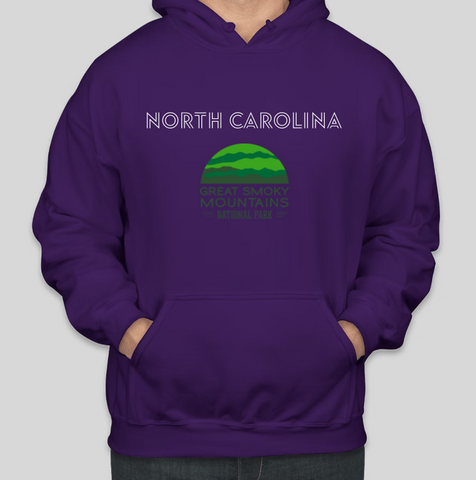 North Carolina Great Smoky Mountains Bedruckte Baumwoll-Hoodies