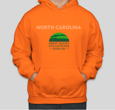 North Carolina Great Smoky Mountains Bedruckte Baumwoll-Hoodies