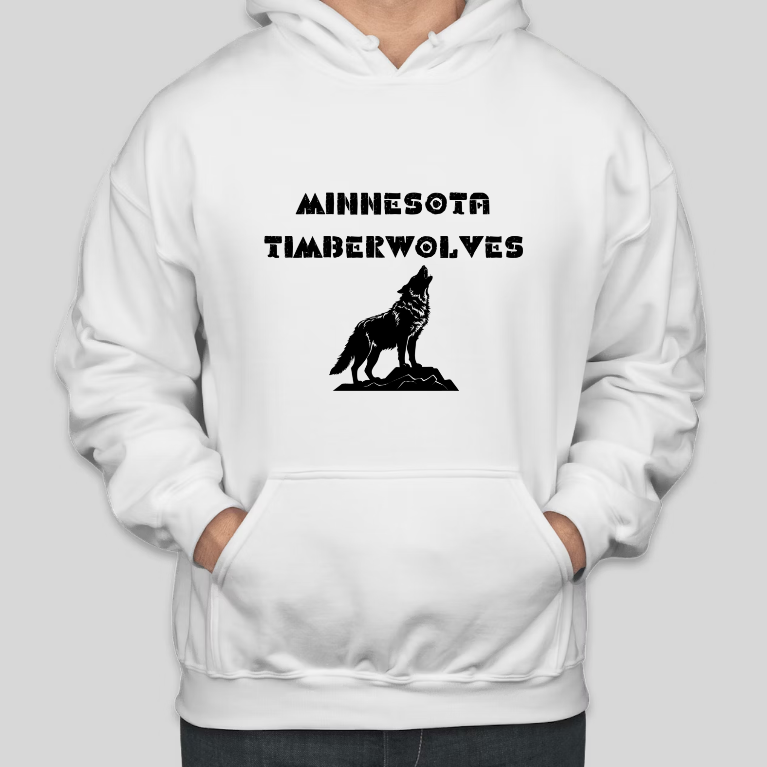 MINNESOTA TimberWolves Bedruckte Baumwoll-Freizeit-Hoodies