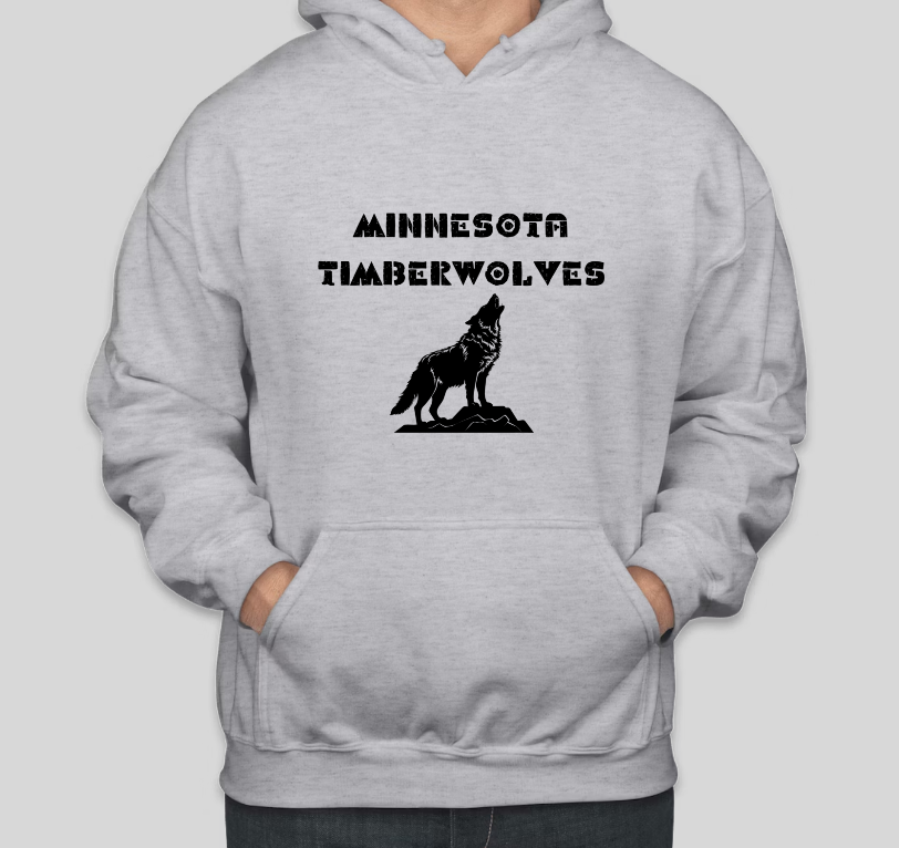 MINNESOTA TimberWolves Bedruckte Baumwoll-Freizeit-Hoodies