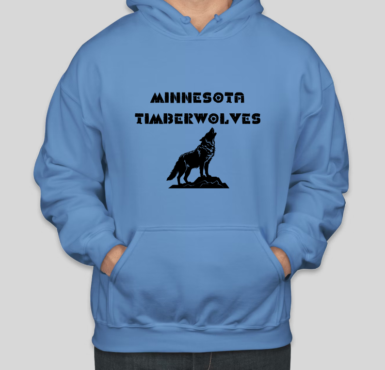 MINNESOTA TimberWolves Bedruckte Baumwoll-Freizeit-Hoodies