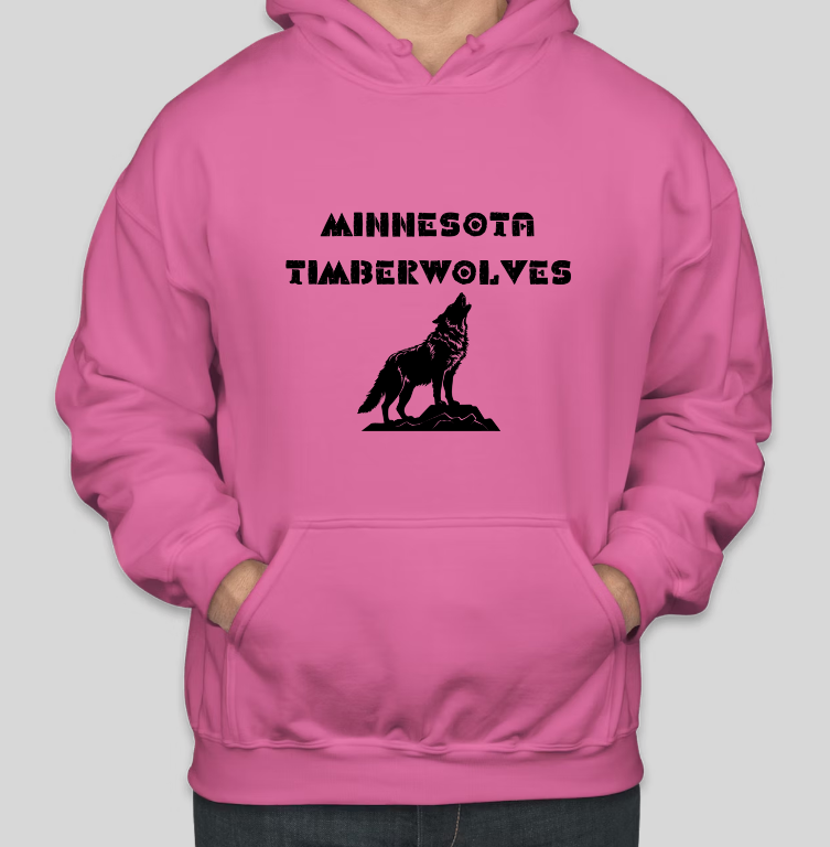 MINNESOTA TimberWolves Bedruckte Baumwoll-Freizeit-Hoodies