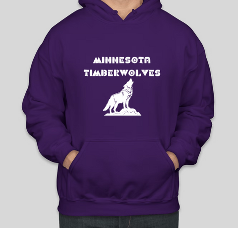 MINNESOTA TimberWolves Bedruckte Baumwoll-Freizeit-Hoodies