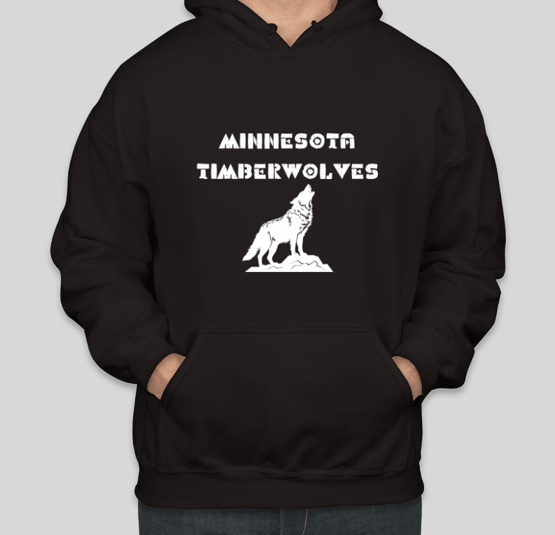 MINNESOTA TimberWolves Printed COTTON Casual Hoodies