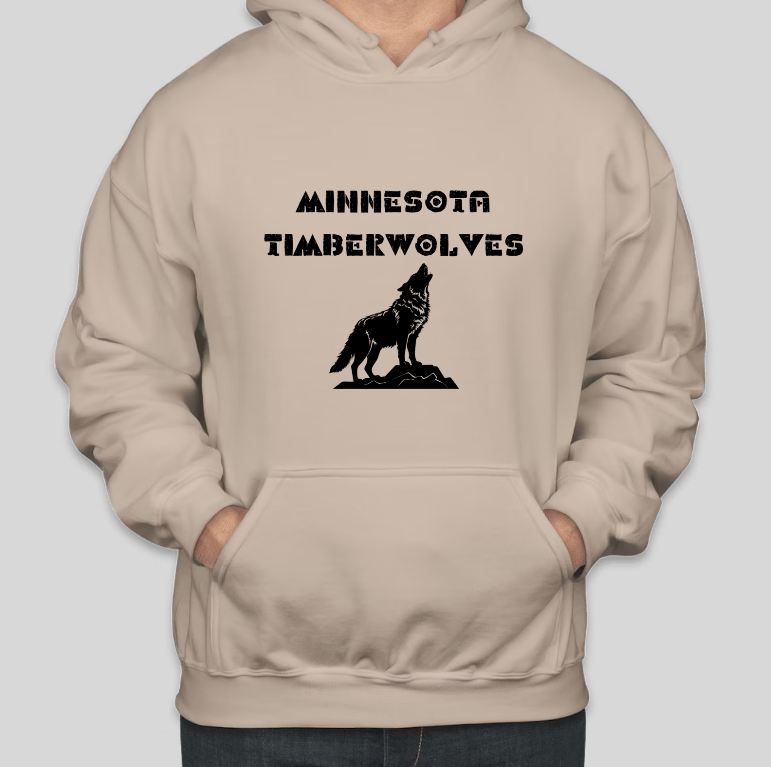 MINNESOTA TimberWolves Bedruckte Baumwoll-Freizeit-Hoodies