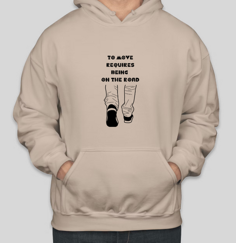 To move requires being on the road Printed COTTON Casual Hoodies