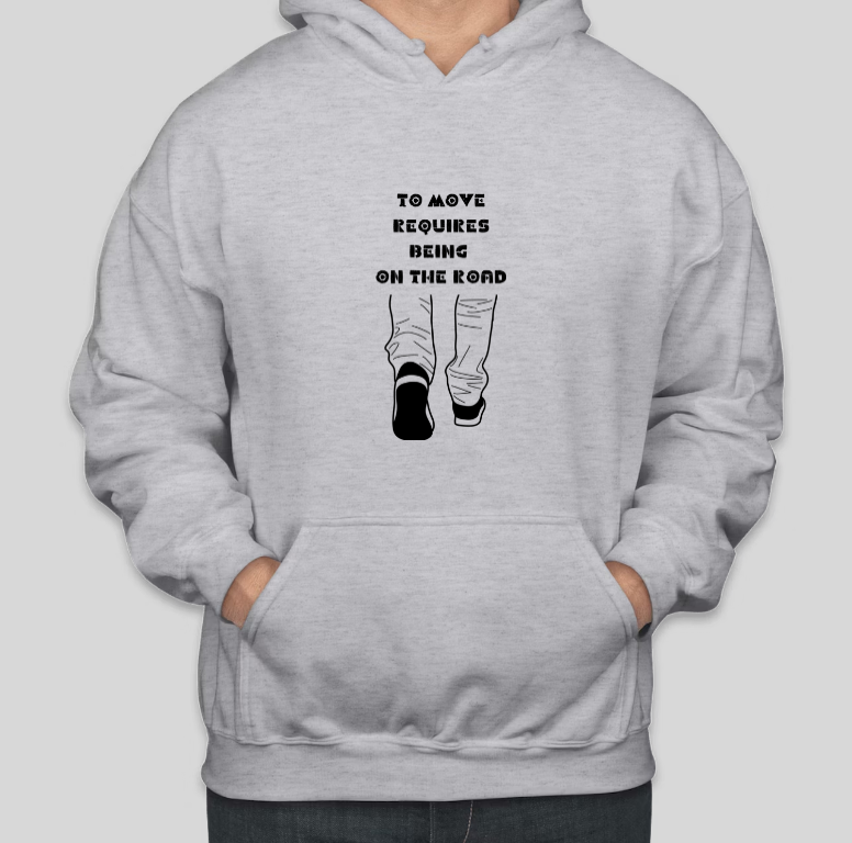 To move requires being on the road Printed COTTON Casual Hoodies