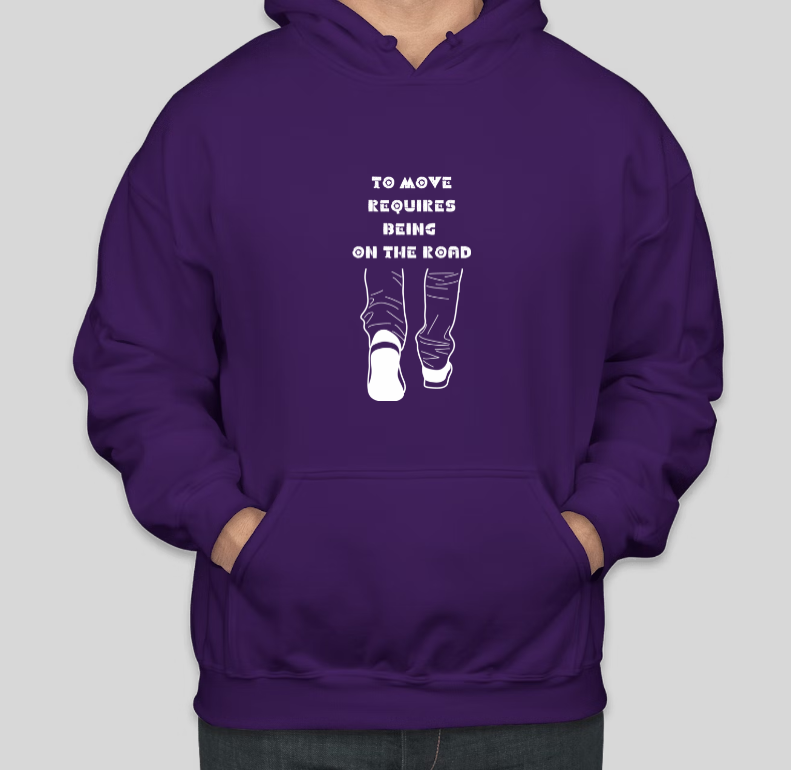 To move requires being on the road Printed COTTON Casual Hoodies