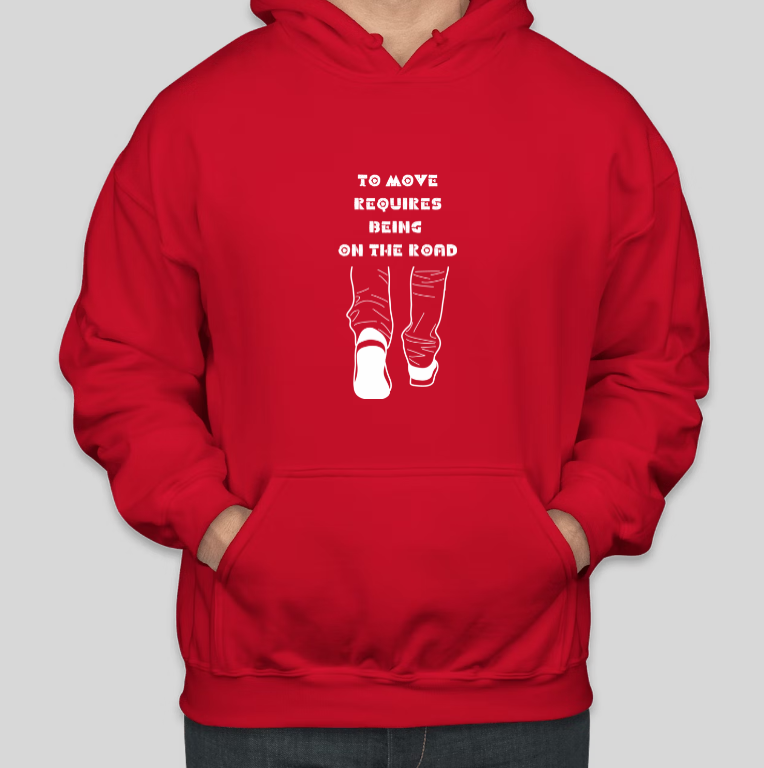 To move requires being on the road Printed COTTON Casual Hoodies