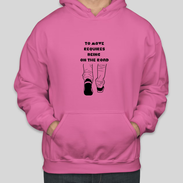 To move requires being on the road Printed COTTON Casual Hoodies