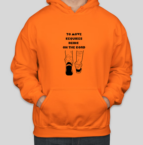 To move requires being on the road Printed COTTON Casual Hoodies