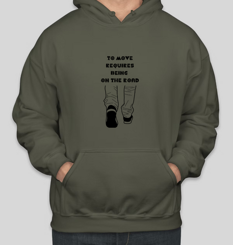 To move requires being on the road Printed COTTON Casual Hoodies