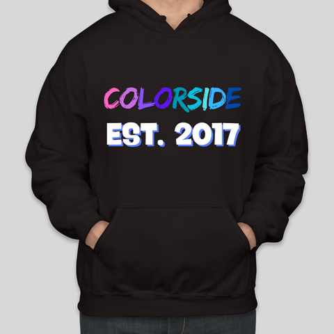 COLORSIDE LLC EST. 2017 Offizieller Print, lässige Kapuzenpullover aus Baumwolle