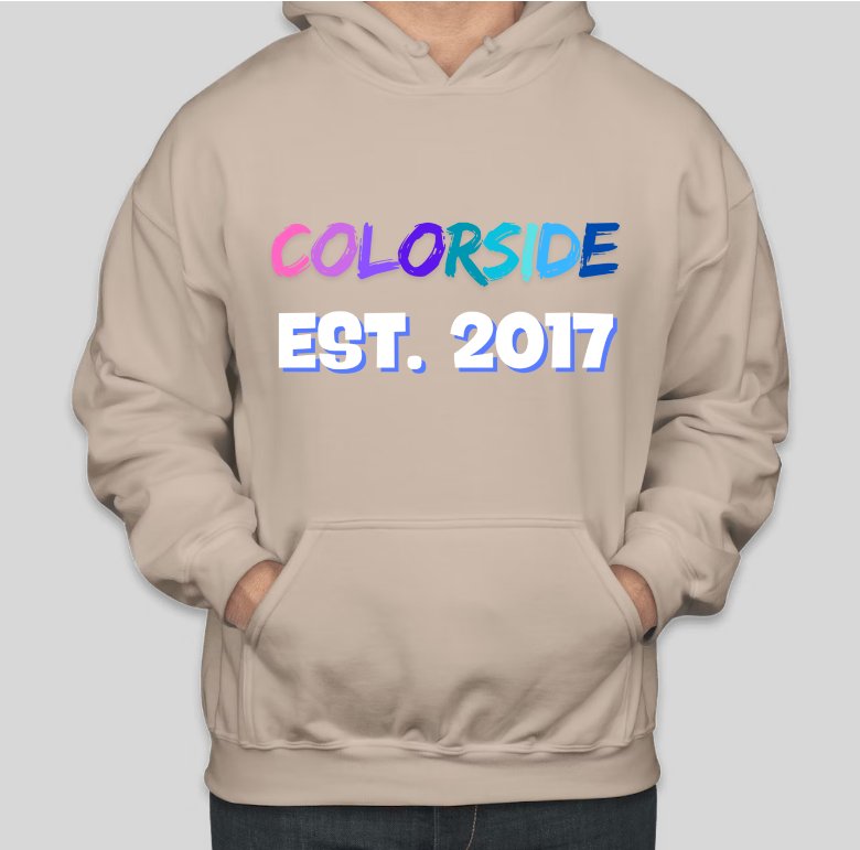 COLORSIDE LLC EST. 2017 Offizieller Print, lässige Kapuzenpullover aus Baumwolle