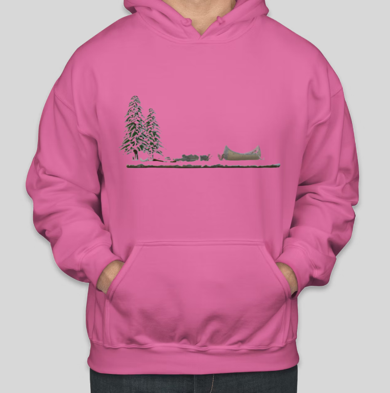 Lake Side im Winter North Shore Bedruckte coole Baumwoll-Hoodies