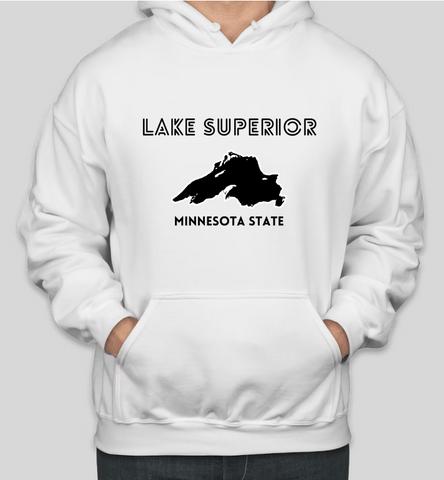 LAKE SUPERIOR Minnesota State Bedruckte lässige Baumwoll-Hoodies