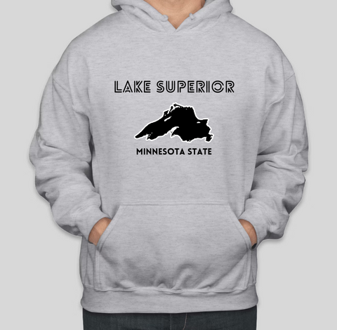 LAKE SUPERIOR Minnesota State Bedruckte lässige Baumwoll-Hoodies