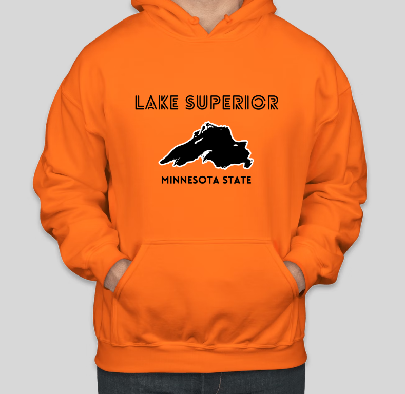 LAKE SUPERIOR Minnesota State Bedruckte lässige Baumwoll-Hoodies