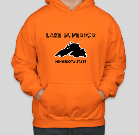 LAKE SUPERIOR Minnesota State Bedruckte lässige Baumwoll-Hoodies