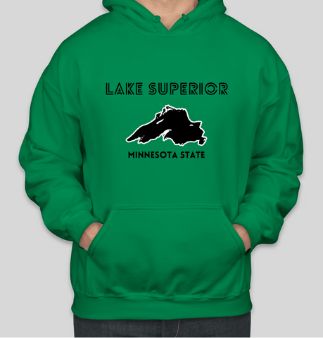 LAKE SUPERIOR Minnesota State Bedruckte lässige Baumwoll-Hoodies