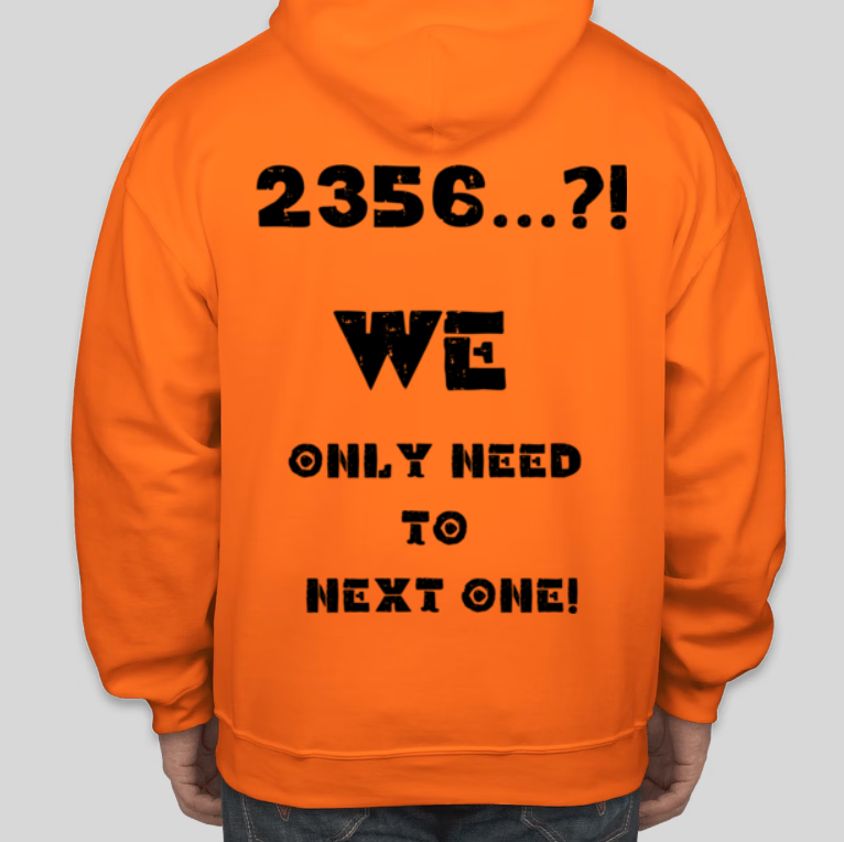 2356...?! Was kommt als nächstes? Bedruckte lässige Kapuzenpullover aus Baumwolle