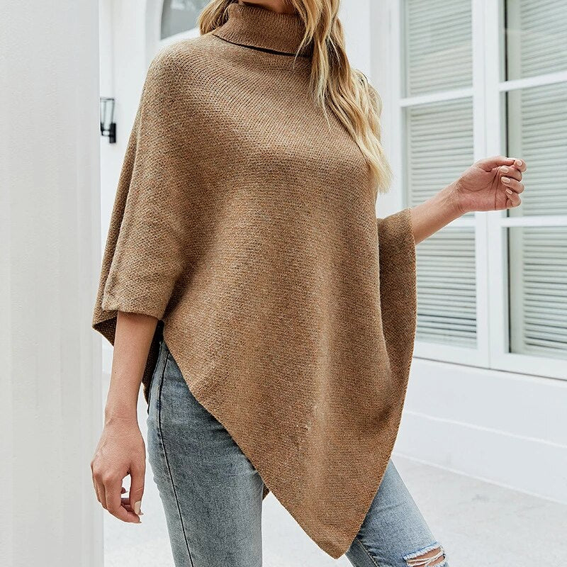 Pullover im Poncho-Deckenstil