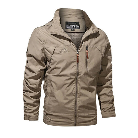 Coupe-vent à capuche élégant pour homme : couleur unie pour le printemps/l'automne, jusqu'au 5XL