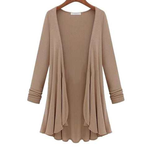 Thin Plus Size Ladies Cardigan Sweater