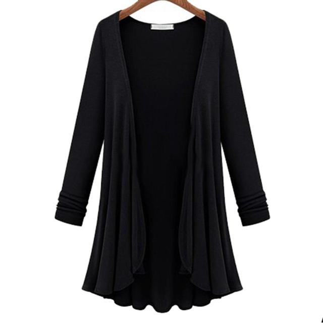 Thin Plus Size Ladies Cardigan Sweater