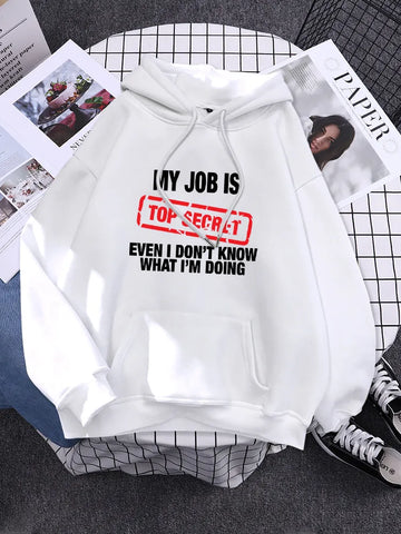 TOP SECRET Funny Winter Clothing Hoodies