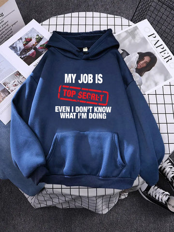 TOP SECRET Funny Winter Clothing Hoodies