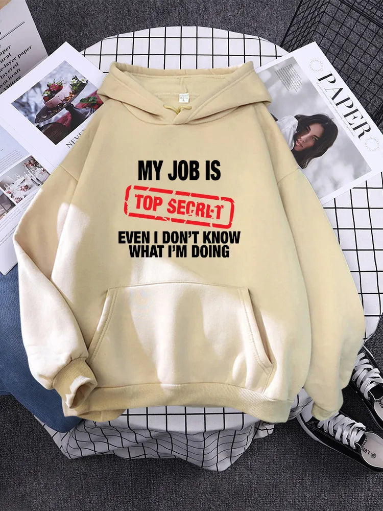 TOP SECRET Funny Winter Clothing Hoodies