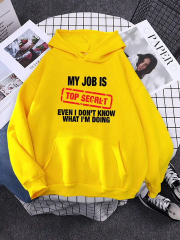 TOP SECRET Funny Winter Clothing Hoodies