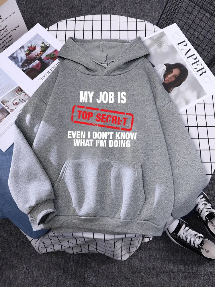 TOP SECRET Funny Winter Clothing Hoodies