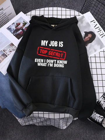 TOP SECRET Funny Winter Clothing Hoodies