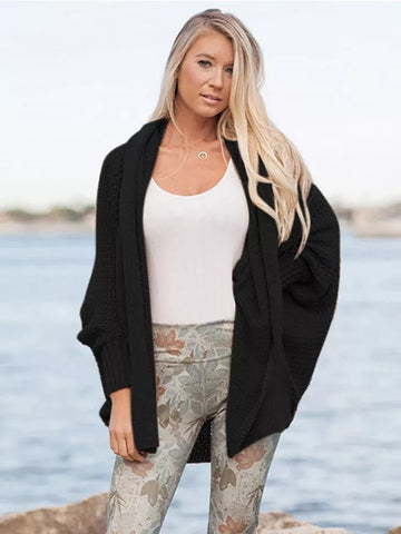 Bat Sleeve Loose Knitted Cardigan Sweater